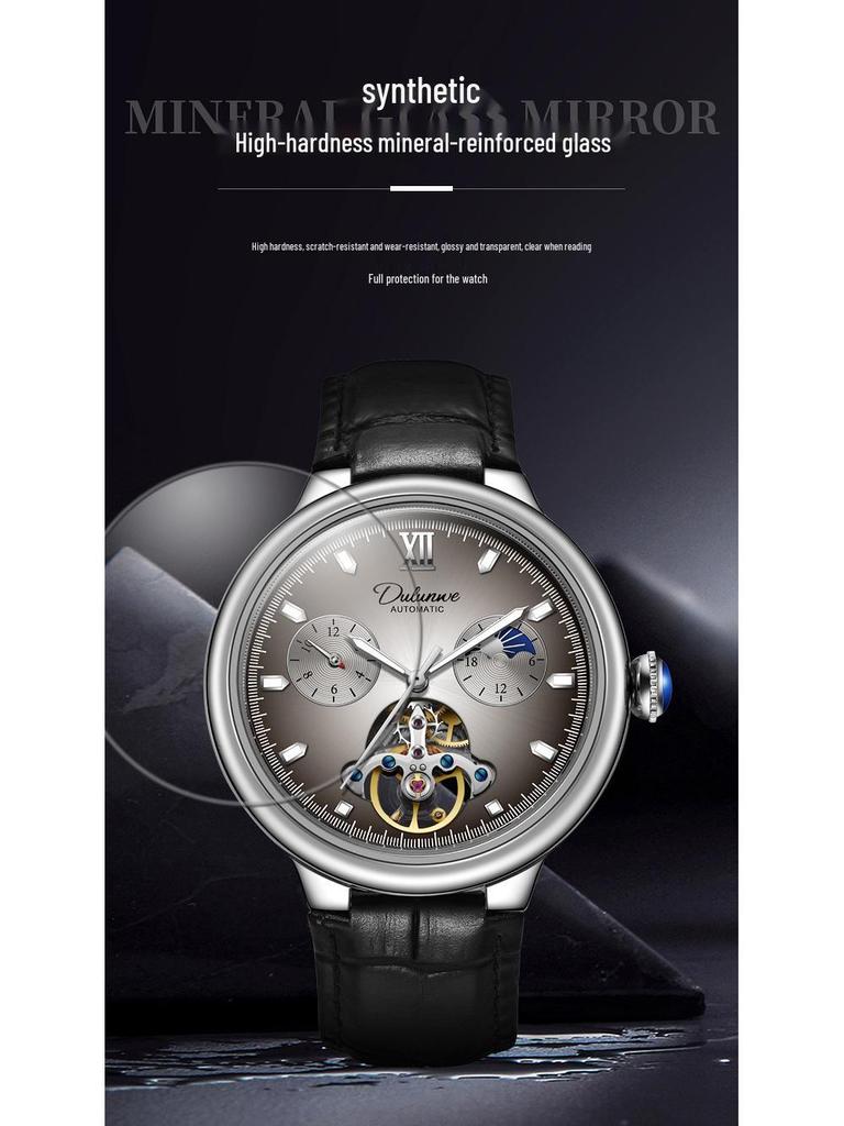 DURRENWEI Men's Blue Balloon Automatic Tourbillon Watch - Waterproof & Luminous