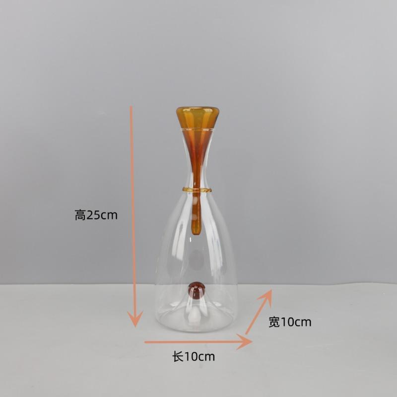Simple and Transparent Glass Decanter Restaurant Wine Cabinet Decoration Art Crafts Decanter Family Bar Wedding Party Wine Set