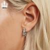 Aifuluo Autumn S925 Sterling Silver Blue Flower Ear Cuff Earrings for Women