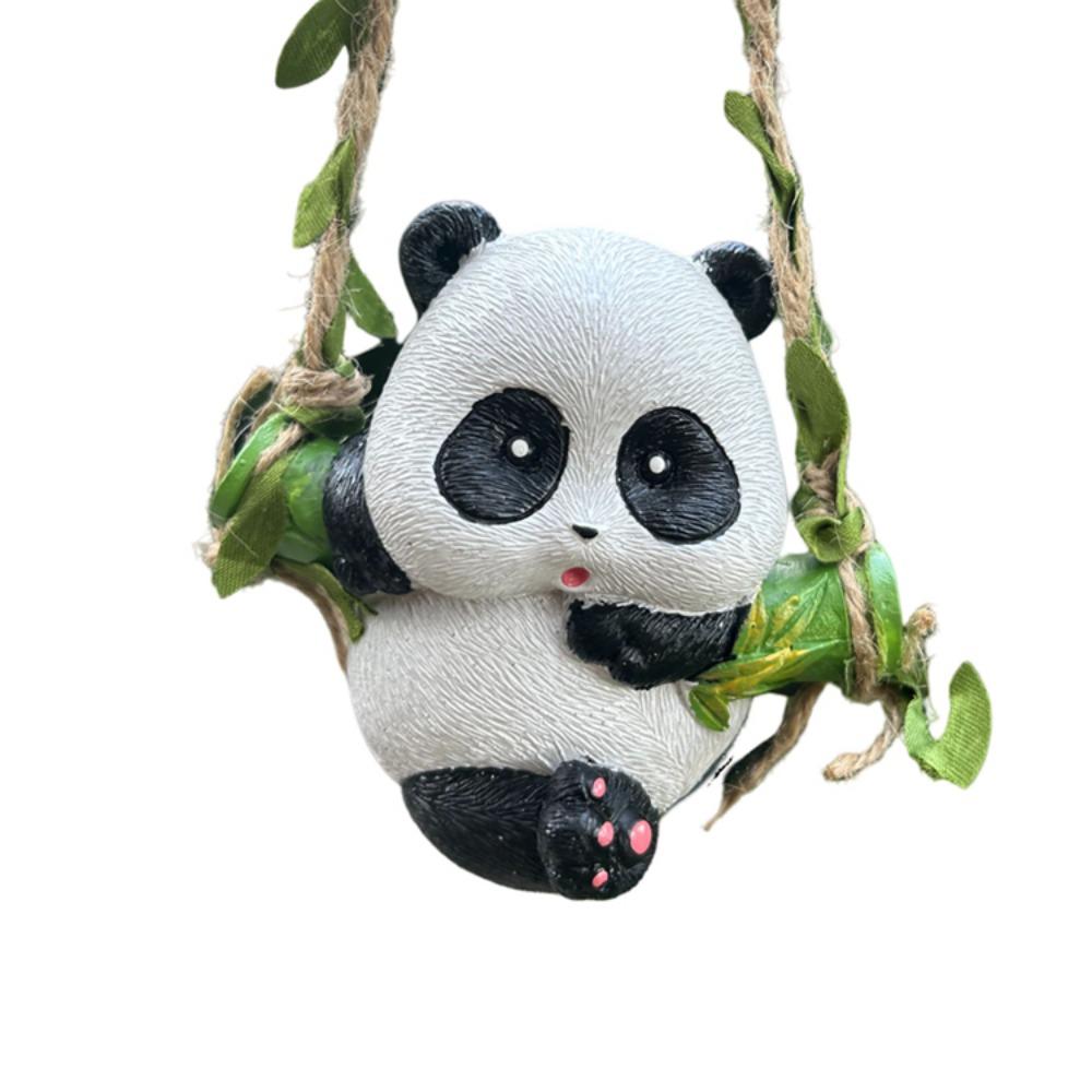 

Милая подвеска в виде панды, лазающей по бамбуку, Реалистичная фигурка кролика, Креативное качающееся животное, Украшение, Сад Style 2