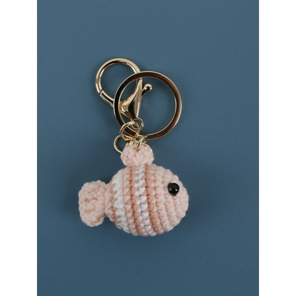 Bookaz [bookaz] Gestrickter Schlüsselanhänger tropischer Fisch
