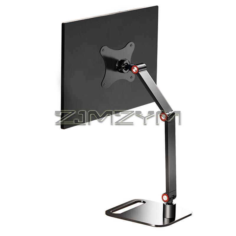 Portable Monitor Stand Height Adjustable Monitor Stand Free Standing Desk Foldable Monitor Support for 16 Screen Holder чёрный