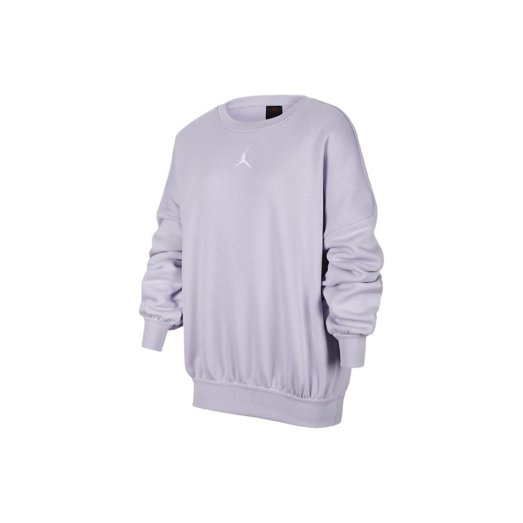 Jordan Icon Play Solid Color Round Neck Fleece Casual Sweatshirt Kids Sweatshirt Frost-Purple FV3091-558