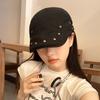 Retro Rivet Forward Hat Women's Spring Summer Versatile Hip Hop Anti-Wearing Painter Hat Thin Casual Beret Shows Small Face