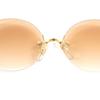 Great Cartier sunglasses Oval Rimless Two-Point gold mens Used