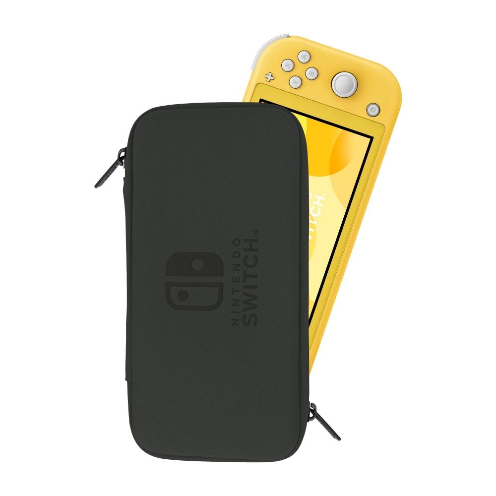 [Produto licenciado pela Nintendo] Bolsa rígida fina para Nintendo Switch Lite preta [compatível com Nintendo Switch Lite]