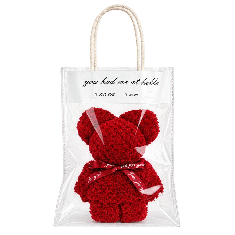 Pineapple Pattern Small Bear Gift Red Wedding Supplies Pineapple Towel Valentine's Day