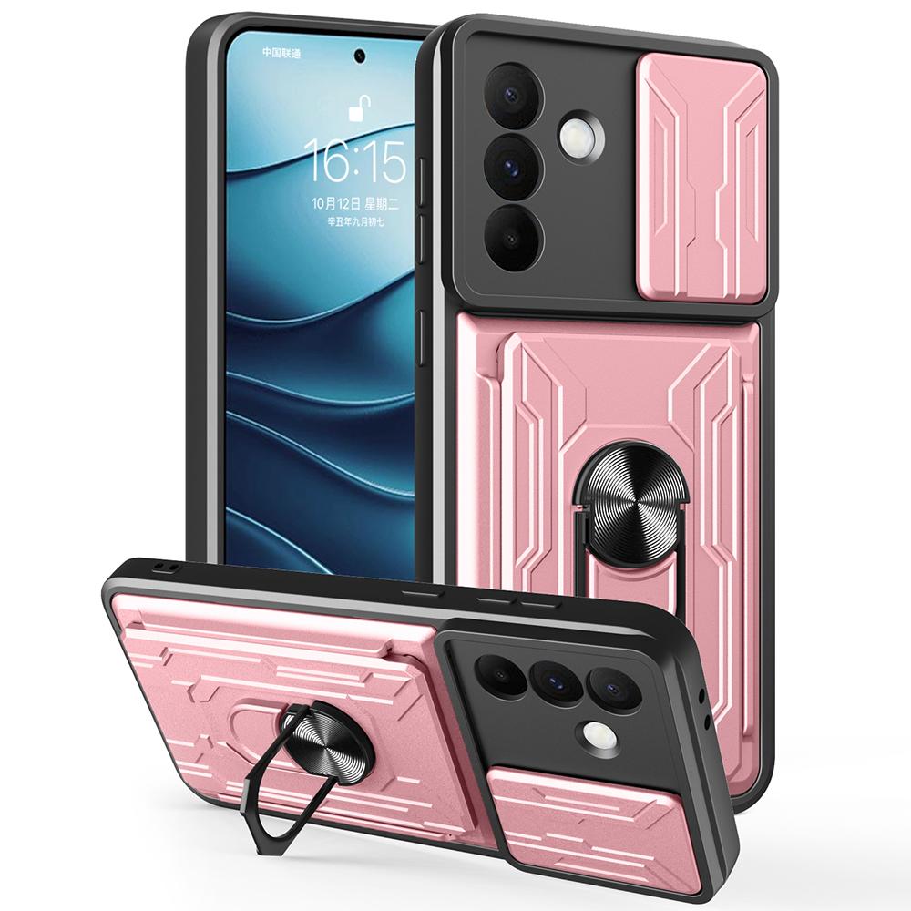 For Samsung Galaxy A36 5G Case PC+TPU Kickstand Phone Back Cover with Camera Slider