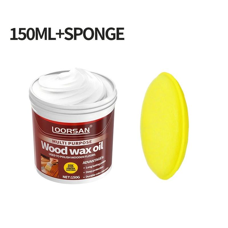 Furniture and Floor Wood Wax Oil | Quick Application Almond Oil and Natural Beeswax Polish Cream | Restore and Protect |