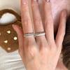 Gold Color Minimalist Zircon Scrub Ring for Women Couples French Elegant Vintage Classic Trendy Anniversary Jewelry Gift