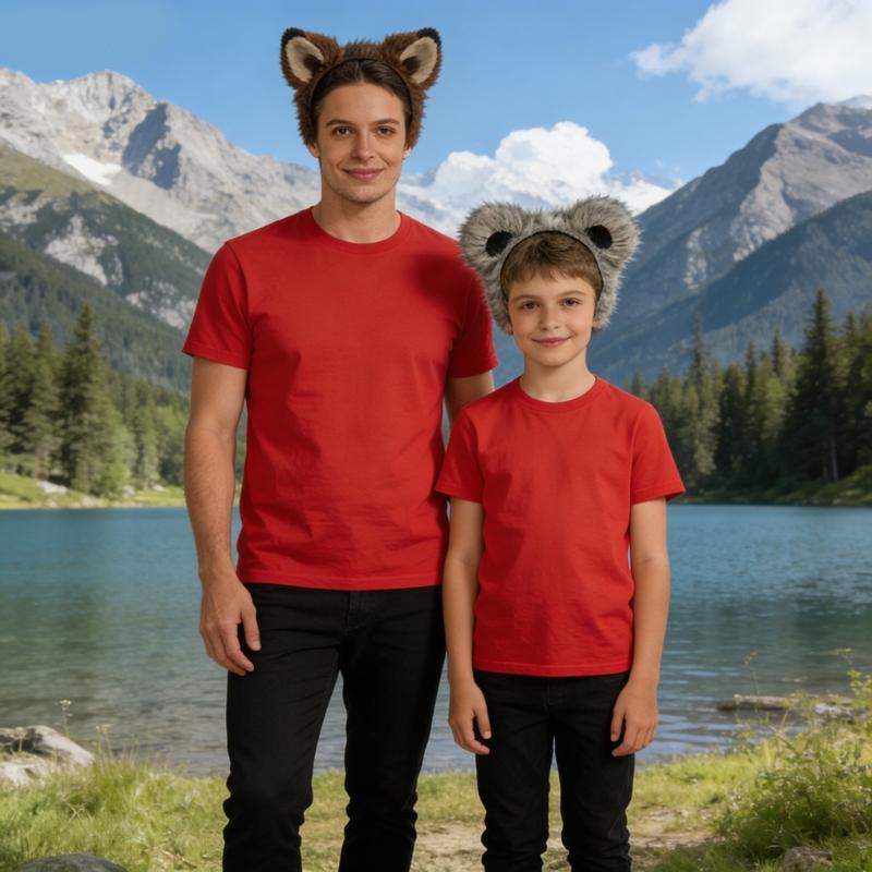 1 Stück Kinder Bärenkostüm Set Bärenohren Stirnbänder Schwanz Tutus Rock Tier Cosplay Kostüme für Halloween Weihnachtsfeier
