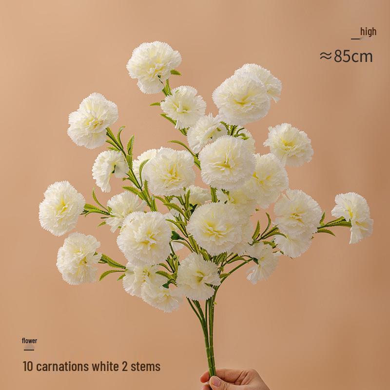 Luksusowy Bukiet Goździków Sztuczne Kwiaty jako Centralny Element Dekoracji Salonu lub Stołu Jadalnego