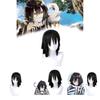 Stylish Black Layered Short Hair Wig For Cosplay Demon Slayer Kimetsu No Yaiba