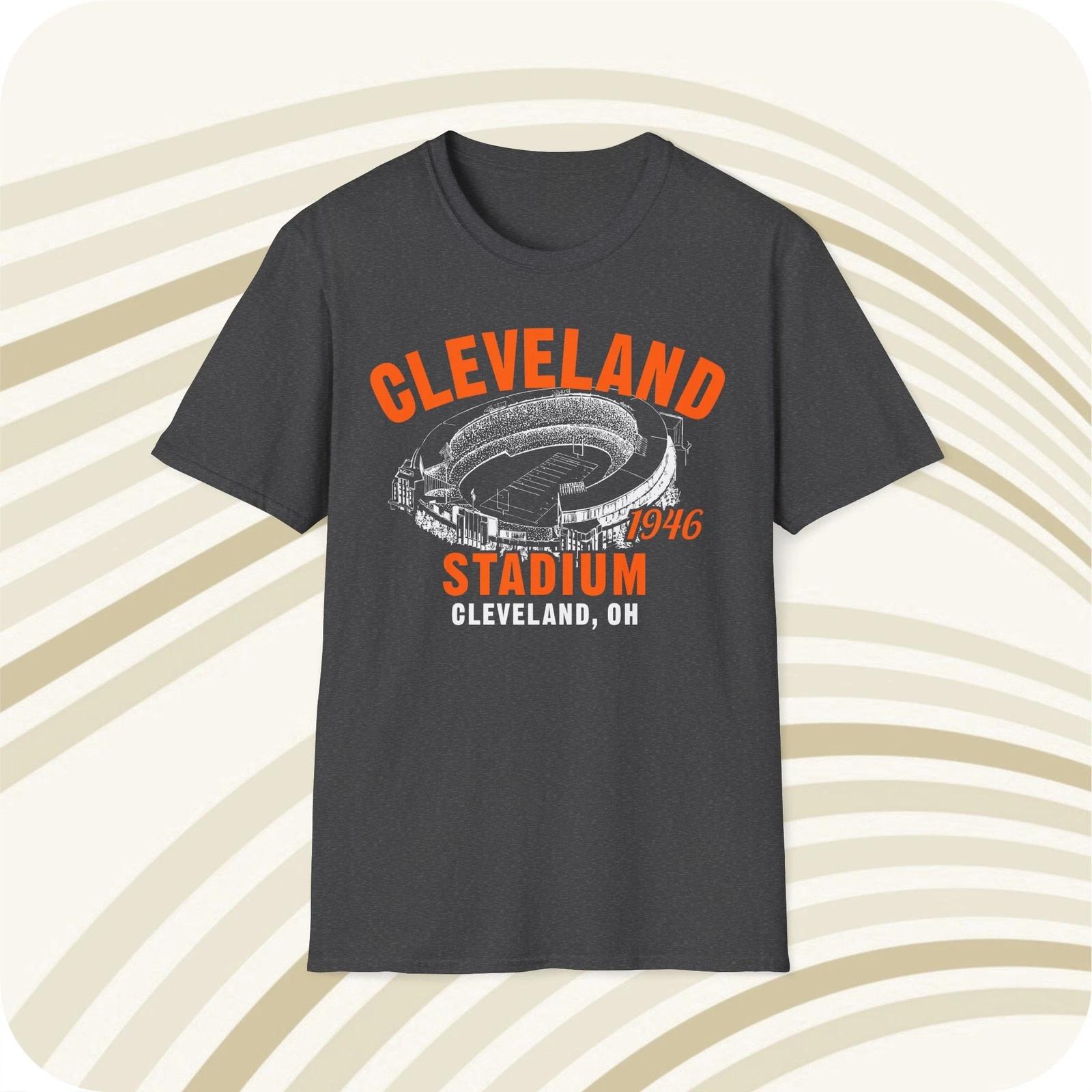 Cleveland Stadium 1946 Classic Cut Football T shirt - Cleveland Browns 3XL