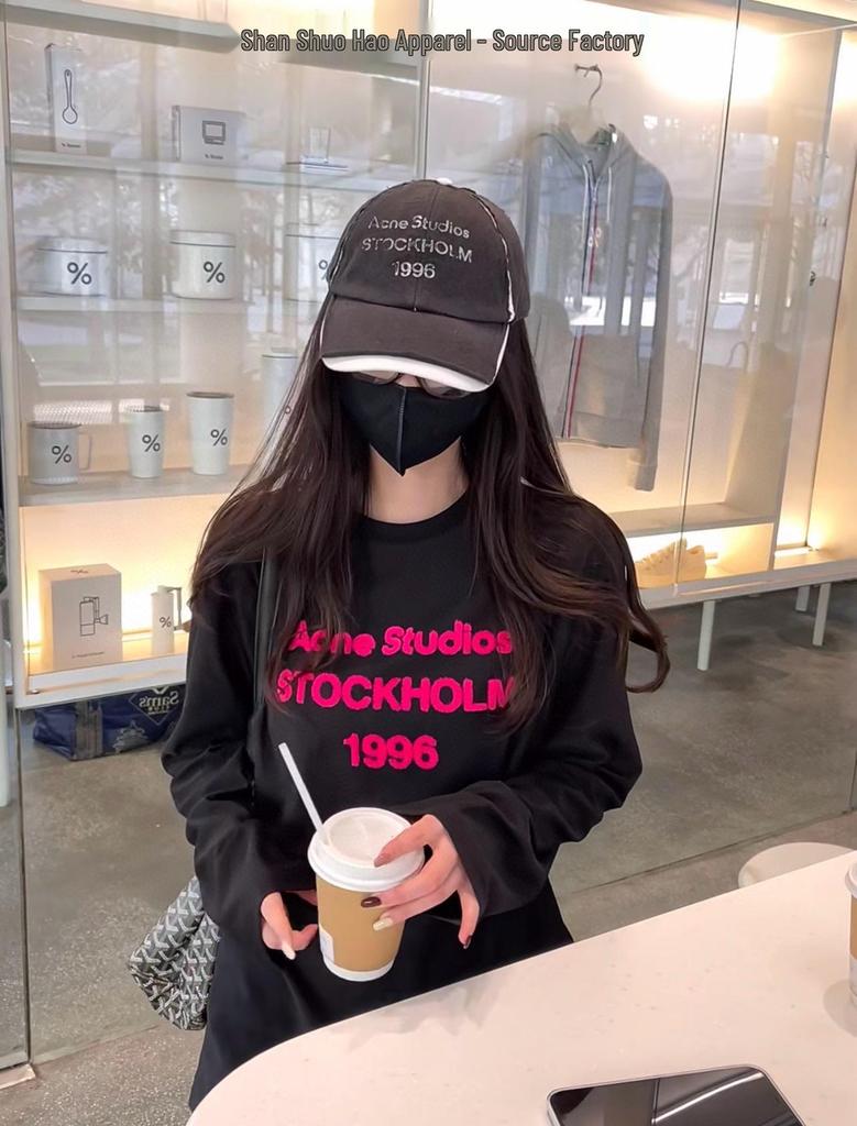 1996 Rose Red Unisex Cotton Linen Flock Long Sleeve T-Shirt - New Year Limited Edition