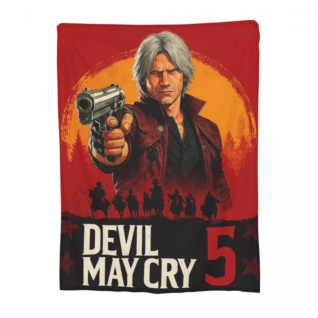 D-Devil May Cry DMC Game Gamer Blanket Soft Warm Flannel Throw Blanket Plush for Bed Living Room Picnic Travel Home Sofa