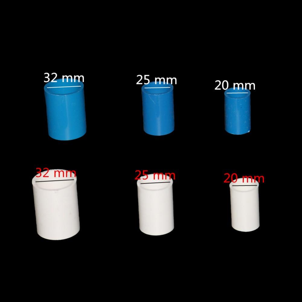 20/25/32mm PVC Gerader Verbinder 2-Wege-Verbindung Gartenbewässerung Aquarium Fischbecken Rohradapter Fittinge Weiß Grau Blau 5 Stück