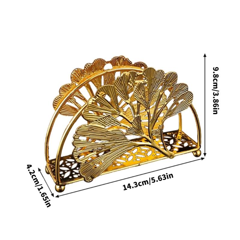 Artistics Maples Leaf Shape Tissue Stand Easy Assembly Sturdy Iron Home Decoration