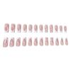 24 Nail Art Klassiek Frans Zoete Liefde Valentijnsdag Zacht Medium Lang Vierkant Draagbaar Nagels