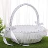 Wedding Flower Girl Basket Simple Lace for Rhinestone Collection Royal Design with Lace Flowers Roses Ig Popular for Par