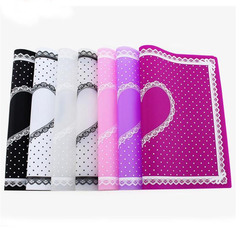 Manicure Practice Silicone Pillow Hand Holder Cushion Lace Table Washable Foldable Mat Pad