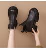 Small thick-soled Martin boots women's 2025 new autumn and winter British style retro versatile Chelsea short cotton boots