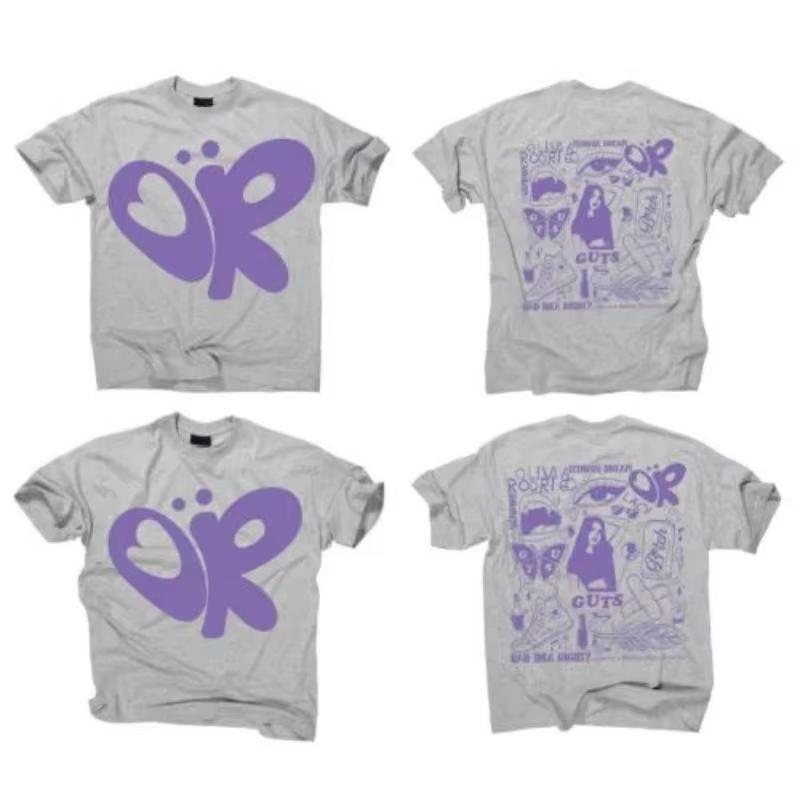 Olivia Rodrigo Concert Fan Cotton T-Shirt Double-Sided Printed Short Sleeve Men's and Women's Fan Fashion Top