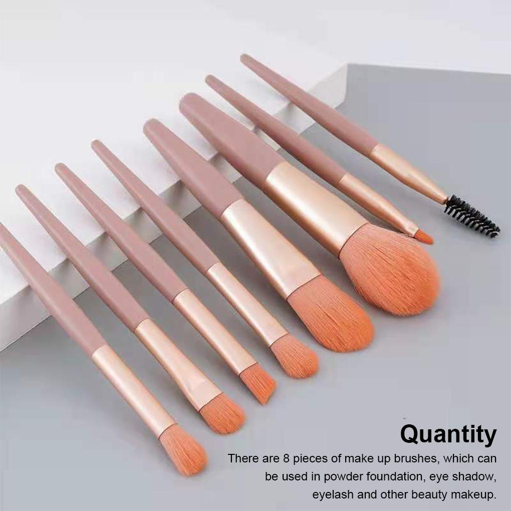 8 Pieces Makeup Brushes with Plastic Handle Waterproof Powder Foundation Make Up Eye Shadow Kit Brush Cosmetics Travel