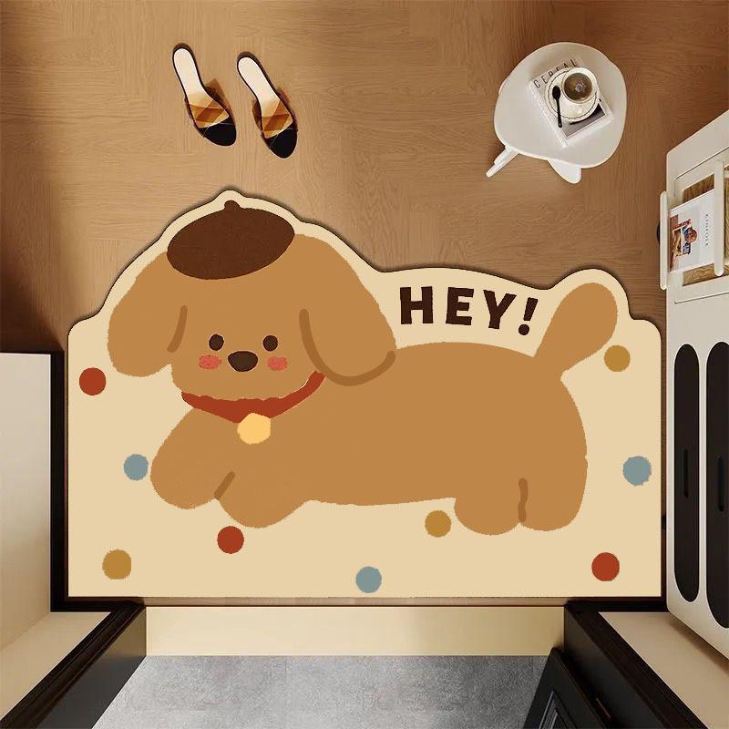 Cute Cartoon Animal Diatom Mud Floor Mat, Bathroom Non-Slip And Wear-Resistant Foot Mat, Shower Room, Water-Absorbing And Easy To Take Care Of Foot