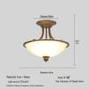American Retro Semi-Flush Mount Chandelier for Modern Living Spaces - Bedroom, Dining Room, Balcony, Hallway, and Foyer Lighting.