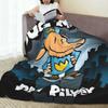 Coperta da divano Cane Uomo Dogman e Amico Coperta in Microfibra Quattro Misure Cartone Animato Portatile Adatta per Divano Coperta Anti-Pilling