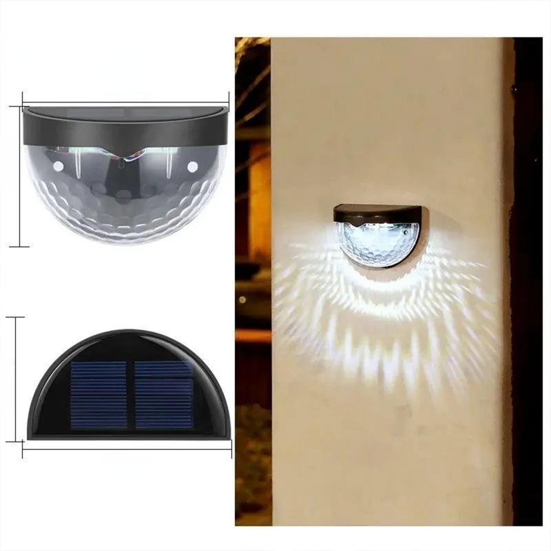 

8 шт. солнечный полукруглый настенный светильник забор пейзаж открытый водонепроницаемый патио украшение шайба свет ночные огни для террасы и сада White Light-1pcs