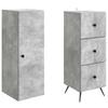 2 Piece Cabinet Set Concrete Grey 34.5 x 34.5 x 90 cm Engineered Wood