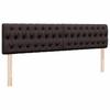 Ottoman Bed with Mattress Dark Brown 200x200 Cm Fabric