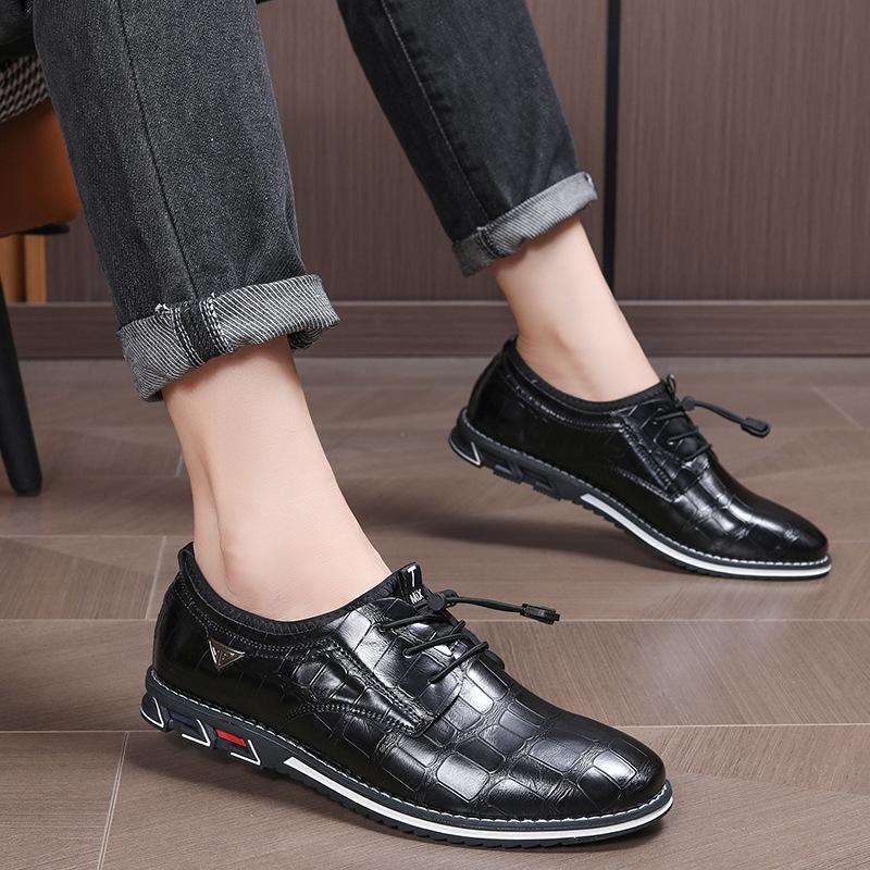 Casual shoes men's summer new loafers British style leather shoes summer soft 2025 men's shoes 2025