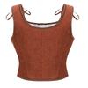Chaleco Verde Victoriano Vintage Femenino Cierre Lateral y Cordones Delanteros Tank Corsé Punk Gótico Ropa Sexy Corselet Feminino