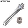 DERNORD 12V 24V 36V 48V Water Immersion Heater 1Inch NPT Thread Electric Heating Tube 304SUS