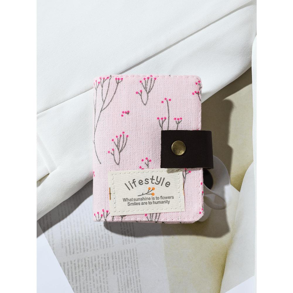 

Floral Pattern Patch Decor Lightweight Portable Card ID Card White-Collar Workers For Female For Holiday For Anniversary розовый