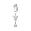 Non-Piercing Butterfly Fake Belly Piercing Butterfly Clip On Umbilical Navel Crystal Fake Piercing Fake Clip Belly Button Rings