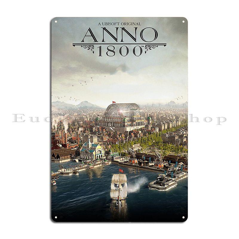 Anno 1800 Poster 2023 Metal Sign Cinema Classic Cave Retro Designer Tin Sign Poster 20x30cm