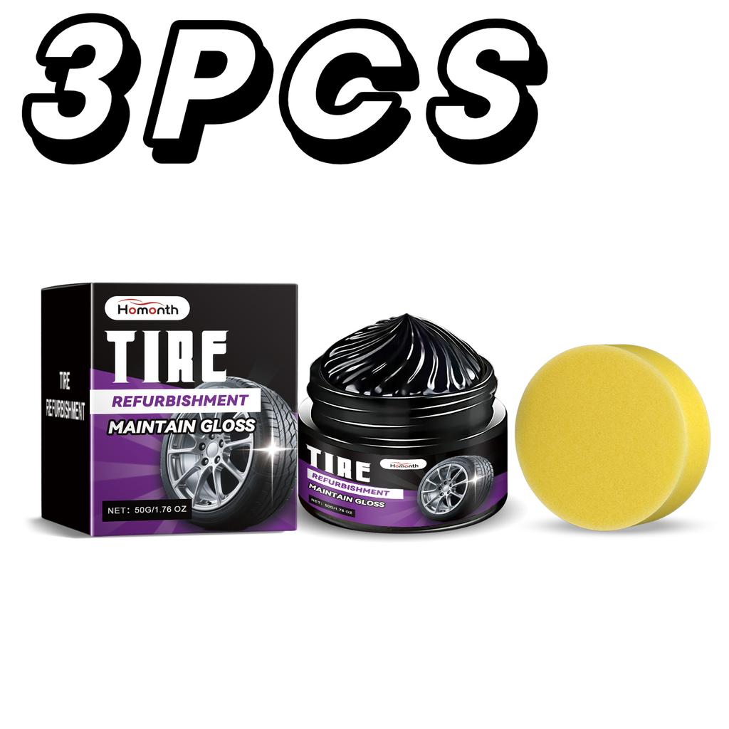 Tire Polishing Wax Shiny Black Restores Paste Gloss Enhances Tire Appearance Preventing Oxidative Cracking Aging Maintenance