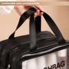 Dubbele transparante PU make-uptas met scheiding voor nat en droog, draagbare waszak, cosmetica opbergtas, reis-, fitness-, zwembenodigdheden
