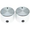 4-Pack 20mm Diam. Set Screw Style Aluminium Potentiometer Knobs 1/4" Universal Pot Control Knobs with Indicator for Guitar/Bass/AMP Amplifier Silver