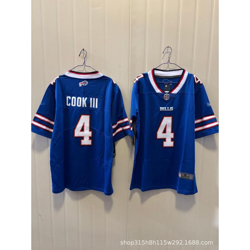 2026 NFL Football Trikot Bill Team Bestickt Kurzarm Sportuniform Fans