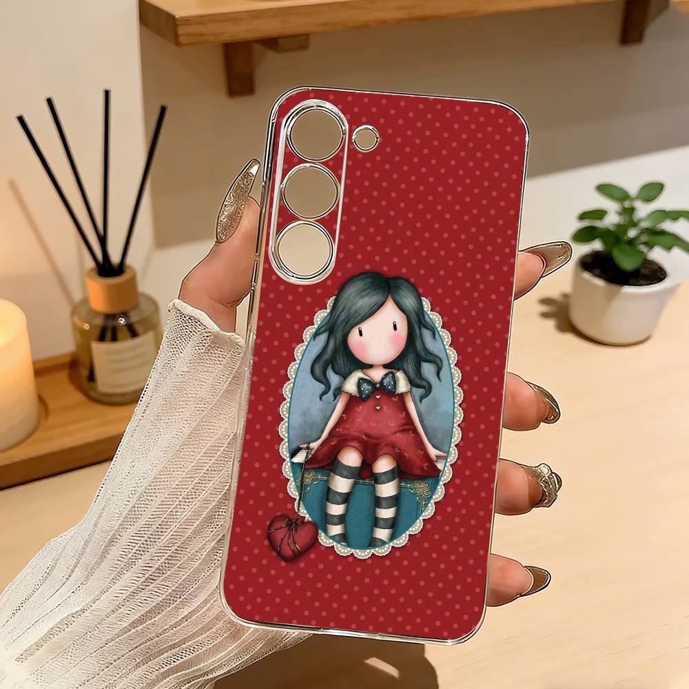 CUTE S-Santoro G-Gorjuss Series Phone Case For Samsung Galaxy A71,A70,A52,A51,A40,A30 Transparent Cover