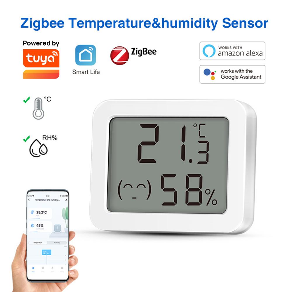 Temperature Humidity Sensor For Smart Home With LCD Screen Works With Alexa Google APP Smart Life Tuya Smart Home Supply