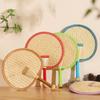 Purely Handmade Wheat Straw Woven Large Fan, Traditional Small Palm Leaf Fan, Dance Hand Fan, Handmade Baby Fan