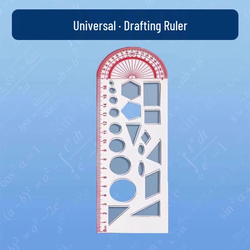 

Rotatable Multifunctional Geometry Ruler for School - Universal Math Drawing Tool Set 10cm