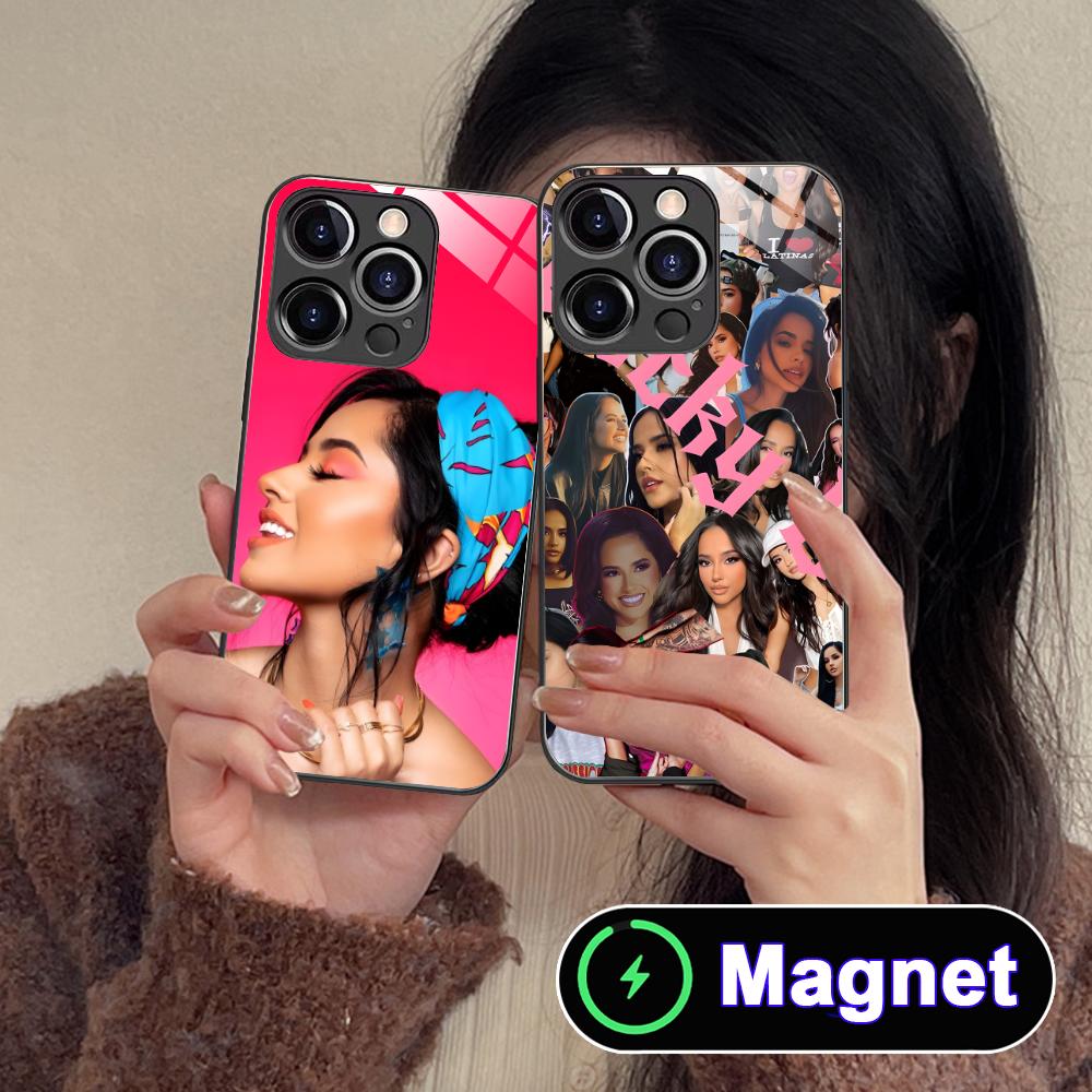 Fashion Becky G Glass MagSafe Mobile Phone Case for iPhone 17 16 15 14 13 12 11 Air Pro Max Plus Mini Colorful Cover