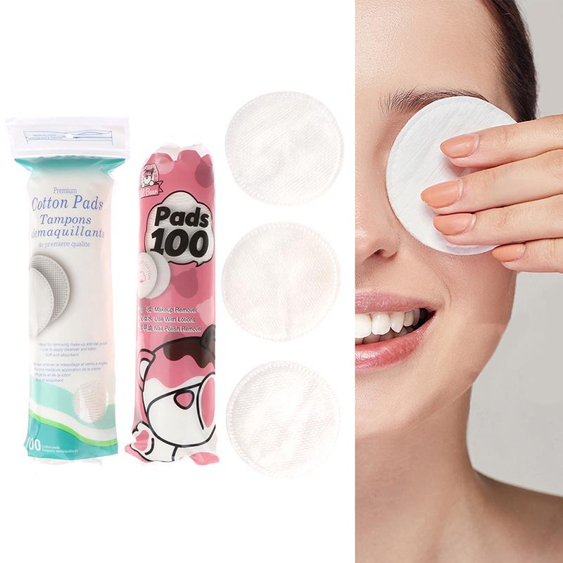 100 Stuks Make-up Wattenstaafjes Schone Nagellak Verwijderingspads Artistieke Zachte Reinigingspads Dagelijkse Katoenen Benodigdheden Gezichtskatoen Make-up Verwijderaar